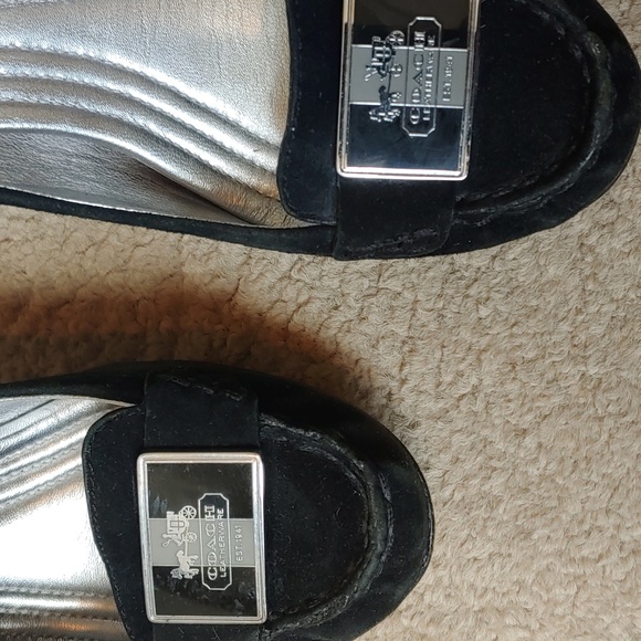 COACH Black Suede Size 6 Heels - Picture 2 of 7